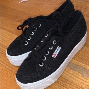 Black Superga Platform Sneaker